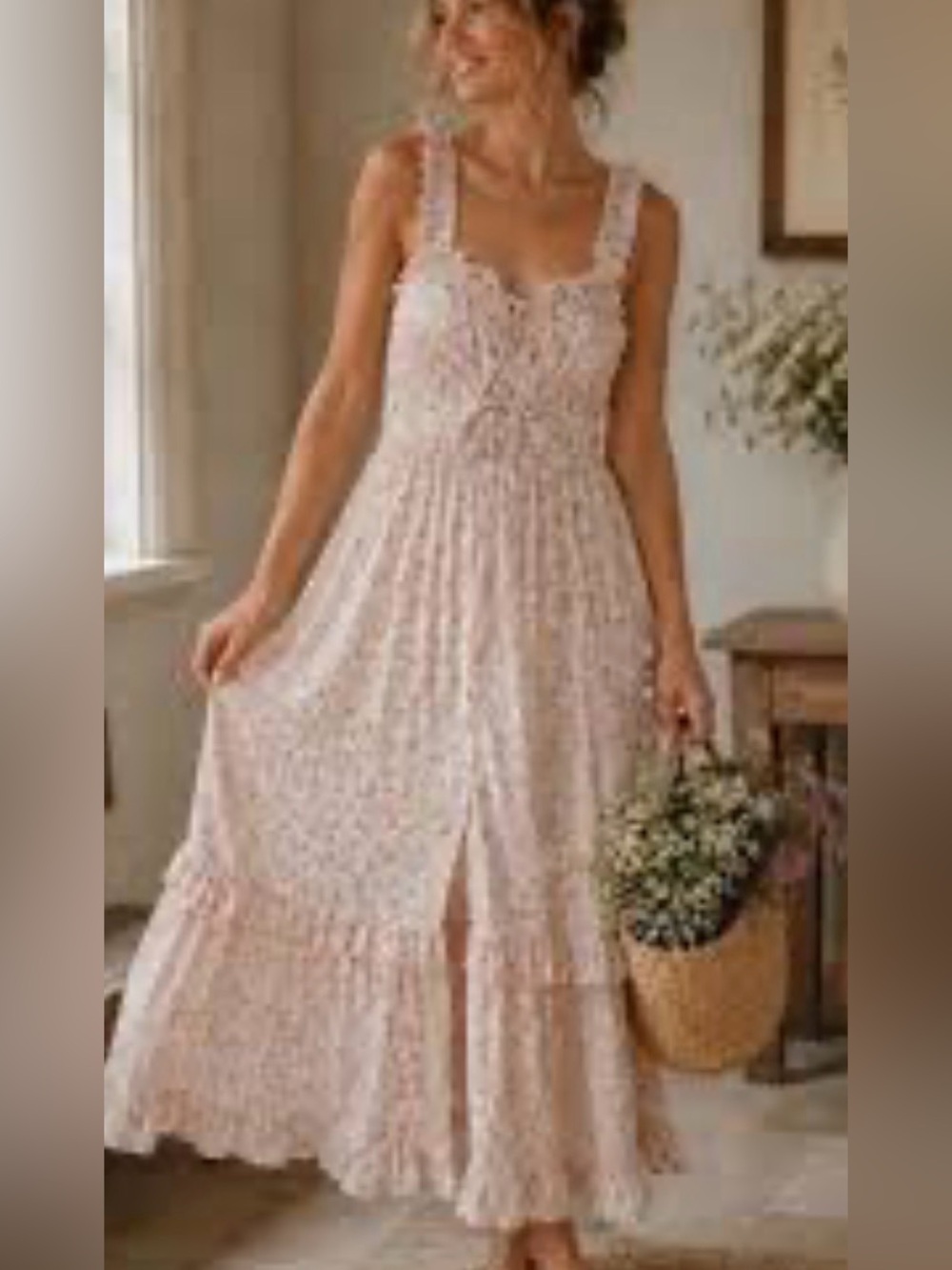 storia tiered floral dress sz s